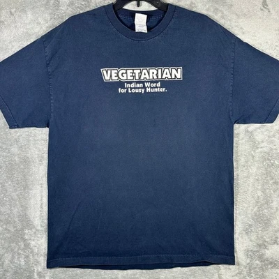 Camiseta Vegetariana Pésimo Cazador Divertida Estampado Gráfico XL Adulto Humor Novedad Foto 1 de 4