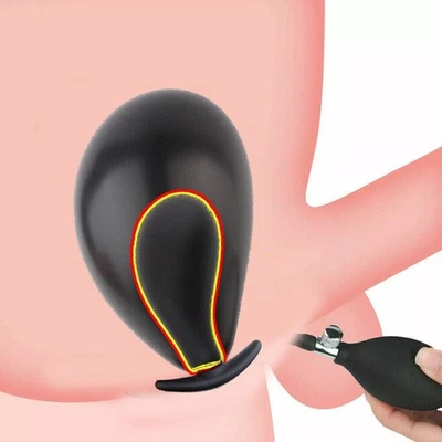 Enorme consolador de masaje de próstata inflable anal para hombres mujeres juguete sexual Foto 1 de 4