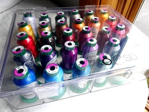 OESD (AMANN) 30 SPOOL SET OF ISACORD 40 POLY EMBROIDERY THREAD-50WT-1000M-NEW - Picture 1 of 9
