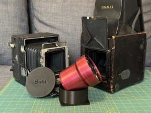 Lente Buhl 250 mm f2,9, Aero Ektar alt-con gráfico de velocidad 4x5, placa SLR de prensa 5x7 - Imagen 1 de 7