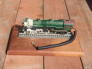 Vintage Crescent 1925 Locomotive Telephone Novelty Phone Land Line Wood Base - Picture 1 of 11