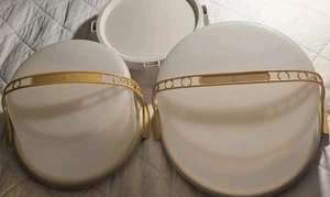 Tupperware Set 10" & 13" Cake Taker Carrier w/Handles Harvest Gold & Pie Rack - Picture 1 of 18