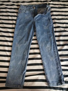 There Abouts Jeans/straight leg/size 8 girl embroidered butterfly On The Jeans - Picture 1 of 13