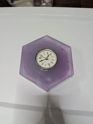 Handmade One-of-a-kind Glow-in-the-dark Resin Clock - Image 1 of 2