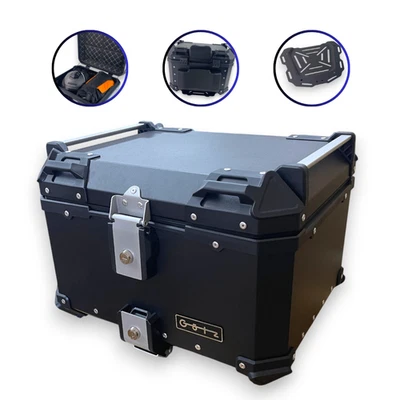 Motorradkoffer Pro3 Alu 55 L Schwarz & Topcase Halterung universal - Bild 1 von 4