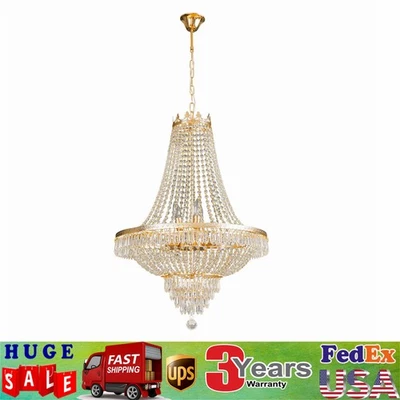Modern Luxury Crystal Chandelier Ceiling Fixtures Pendant Lighting Home Decorate - Image 1 of 4