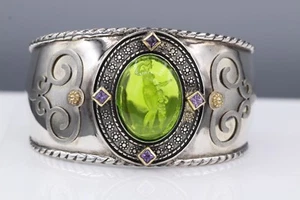 Gothic Murano Glass Venetian Antique Style Cuff Bracelet Image of Venus Cupid - Picture 1 of 14
