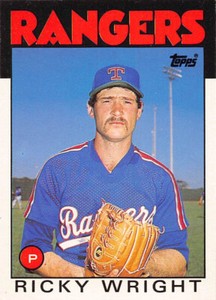 Ricky Wright 1986 Topps Traded base card #129T Texas Rangers