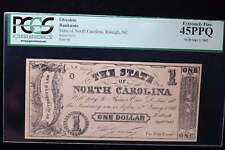 1862 $1, State of N.C., Obsolete Currency, PCGS Certified, Store Sale #353501