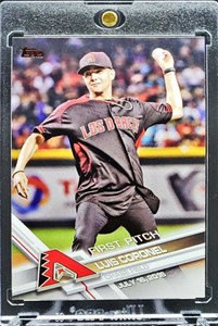 2017 Topps Latin Music Star Luis Coronel First Pitch Arizona Diamondbacks!!