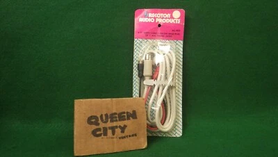 Nuevo de Lote Antiguo Recoton Audio AC-403 6' Cable de Conexión/Cable 3 Pin Macho DIN a RCA Foto 1 de 4