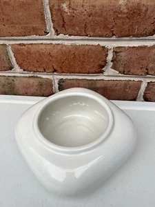 HAEGER CLASSIC WHITE POTTERY LOW PROFILE PLANTER BOWL MODERN MID CENTURY - Picture 1 of 15