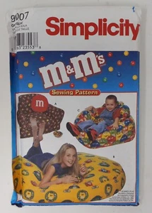 Simplicity 1999 Sewing Pattern #9007 Licensed M&M Beanbag Chair Floor Pillow NEW - Picture 1 of 2