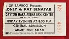 Concert Eddie Money & Pat Benatar Dayton Hara Arena 1er août 1980 billet stub