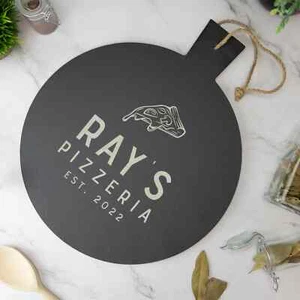 Personalisiertes Pizza Servierbrett aus Schiefer - Bild 1 von 10