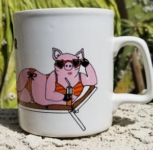 Supigstar coffee mug cup made in England gag gift by Kiln Craft pig june sobel - Picture 1 of 5