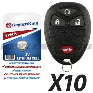 LOT 10 New Replacement Remote Start Keyless Entry Key Fob Control for 15913421 - Picture 1 of 4