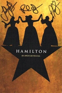 Postal Hamilton Cast FIRMADA Renee Goldsberry Phillipa Soo Jasmine Jones Certificado de Autenticidad - Imagen 1 de 1