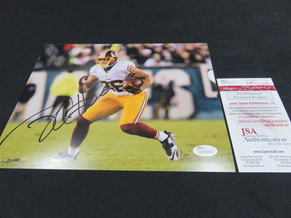 JORDAN REED WASHINGTON REDSKINS SIGNED 8X10 PHOTO JSA WITNESS WP300358 RUN - Image 1 of 1