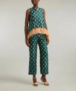 La DoubleJ La Scala Feathered Top (XS) & Hendrix Pants (S) RRP $2600 - Picture 1 of 18