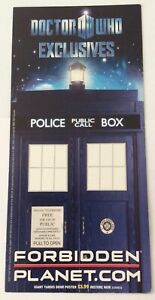 Doctor Who Forbidden Planet London TARDIS promo flyer variant