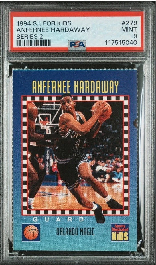Anfernee Hardaway ROOKIE Penny Sports Illustrated For Kids Orlando Magic PSA 9 - Image 1 of 3