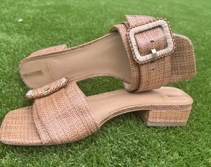 Sz 8.5 Sam Edelman Women's Deacon Bead Sandals Brown  Anthropologie - Picture 1 of 14