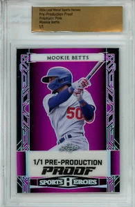 2024 Leaf Metal Signature Series MOOKIE BETTS DODGERS Production Proof 1/1 Pink - Picture 1 of 2