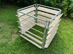 Elmato 14858 Komposter Holz/Metall 100 x 100 x 100 cm Kompost Behälter - Bild 1 von 3