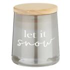 Face to Face Glass Candle Let It Snow Size 3in H x 3.75in Dia Pack of 2