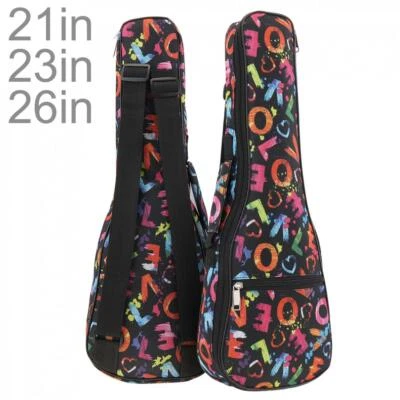 21'' 23'' 26 Inch Ukulele Bag Portable 5mm Padded Soft Case Shoulder Backpack - Image 1 of 4