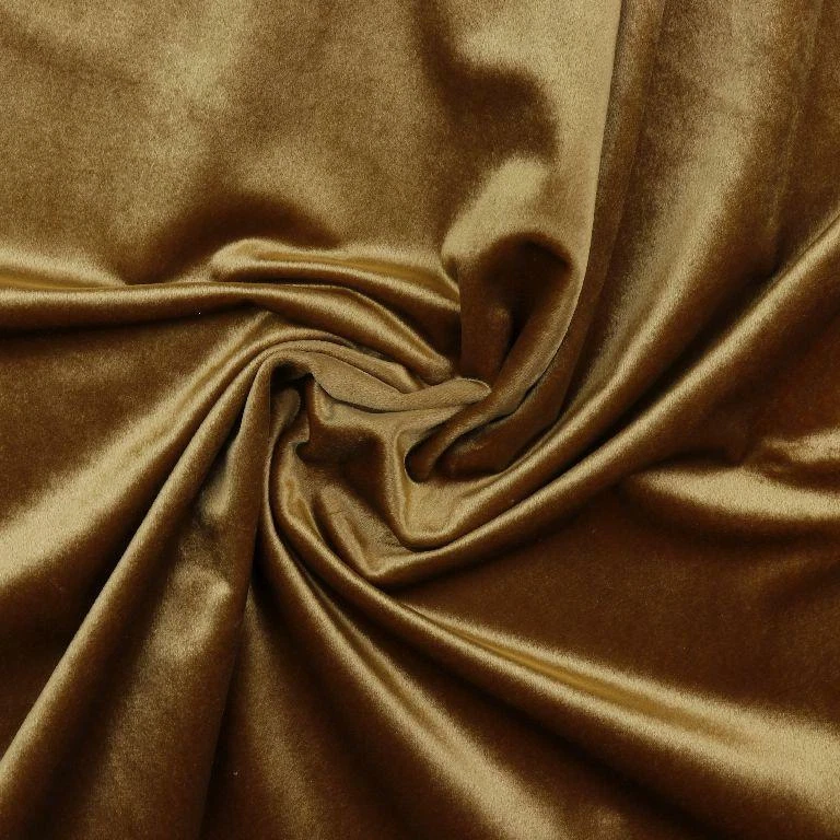 Plush Velvet Velour Fabric Material Camel - Image 1 of 1