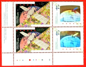 Canada Stamp #1442a (2x 1441,1442) "Canada in Space" se-tenant MNH 1992 - Picture 1 of 1