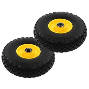 NNEVL Sack Truck Wheels 2 pcs Solid PU 3.00-4 - Picture 1 of 5