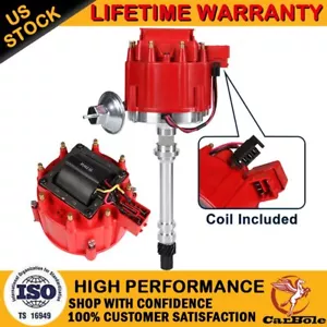 Racing HEI Distributor w/ 65K Coil 7500RPM For Chevy V8 350 350 454 SBC BBC GM08 - Foto 1 di 13