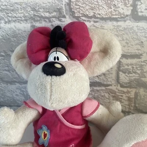 Diddl Diddlina Depeche Mouse Plush 34cm Wearing Pink Pinafore Very Soft - Picture 1 of 8