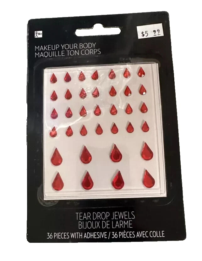 36 piezas Rubí Rojo Lágrima Gota Cuerpo Joyería Peeling Stick Maquillaje Gemas Dedo Uñas Dedo Arte Foto 1 de 2