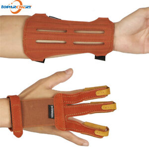 Arm Guard for Archery 3 Finger Gloves Set for Compound Bow Recurve Bow Hunting