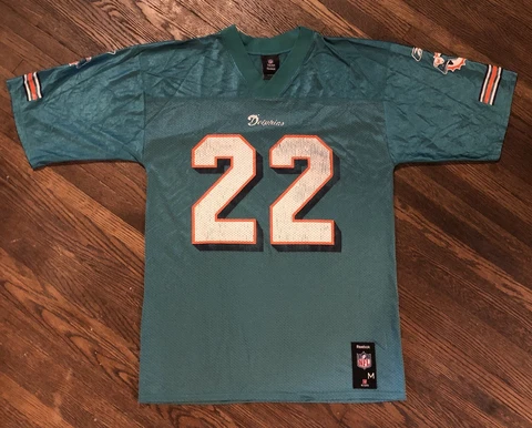 Reebok Men's Sz M Reggie Bush Team Apparel Miami Dolphins NFL Jersey #22 Cover