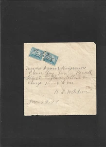 DOCUMENT dated 11-22-1899 pair of R163 Tax Stamps "Make payment Request" - Picture 1 of 2