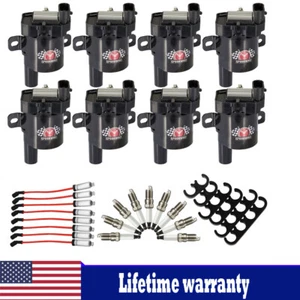 UF262 8PC Ignition Coil & Spark Plug Wires For Chevy Silverado 1500 2500 GMC US - Picture 1 of 24