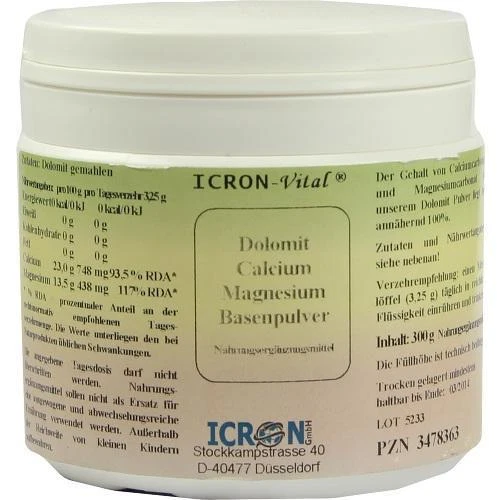 DOLOMIT Calcium Magnes.Basen Pulver Icron Vital 300 g - Bild 1 von 1