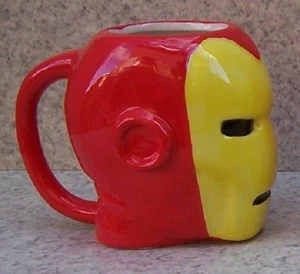 Coffee Mug Entertainment Iron Man Sculptured Head NEW 14 ounce cup with gift box - Picture 1 of 2
