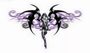 SEXY FAIRY STICKER - TATTOO GOTHIC FAIRIES purple decal -C10 - Picture 1 of 1
