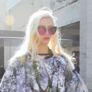 Printed Round Cat Eye Sunglasses - Picture 1 of 2