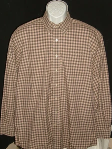 HOUSE of CARRINGTON LEGEND MULTI COLOR PLAID 100% COTTON L/S BUTTON SHIRT SZ. XL - Picture 1 of 8