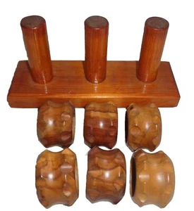 Set Of 6 Rustic Wooden Napkin Rings | Christmas Wedding Napkin Holders - Picture 1 of 5