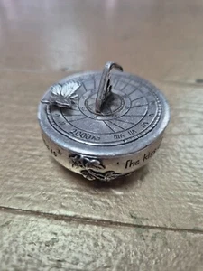 Silver Plated Made In Great britain Sundial Pill Box / Small Trinket Box - Picture 1 of 5