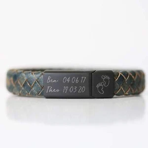 Handwriting Engraved Antique Style Bracelet - Iron - Picture 1 of 9
