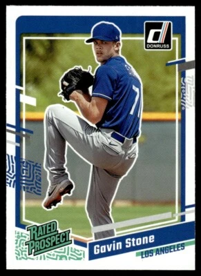 2023 DONRUSS RATED PROSPECT Gavin Stone Los Angeles Dodgers #43 - Image 1 of 2